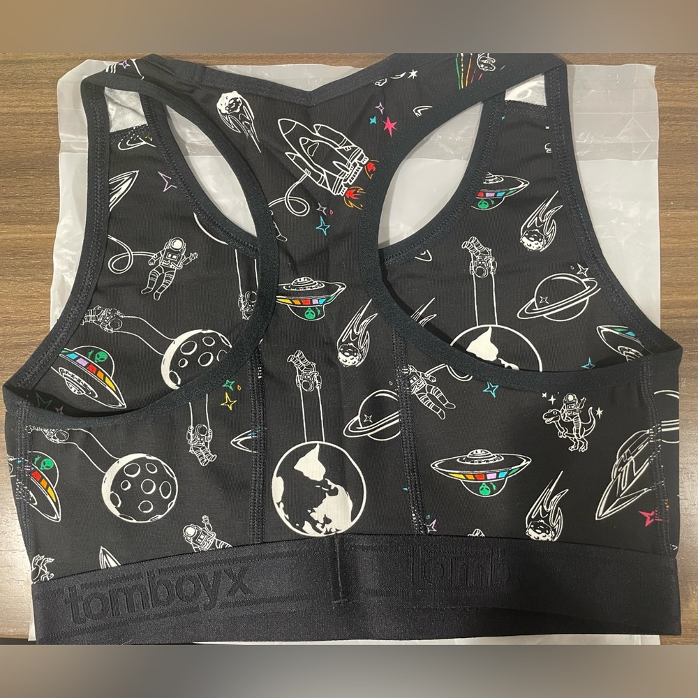 TomboyX DinoNaut Racerback Sports Bra Small New With Tags